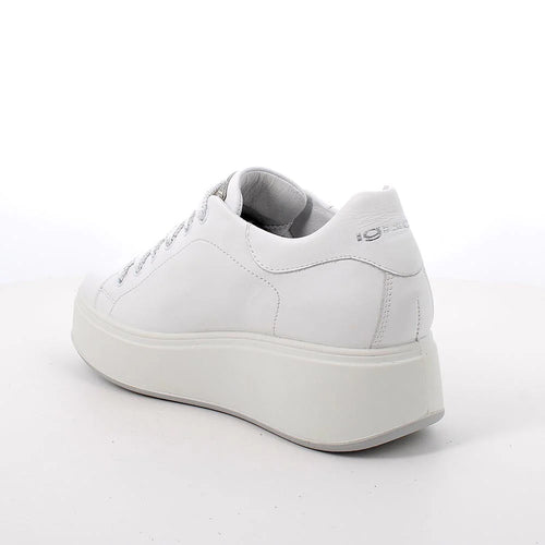 IGI&CO. SNEAKERS bianco / white con dettagli decorativi effetto gioiello (strass e brillantini argento)