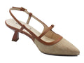 NEROGIARDINI E615471D PAGLIA COGNAC SANDALI A PUNTA